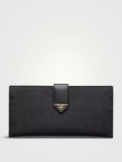 Large Saffiano And Leather Wallet