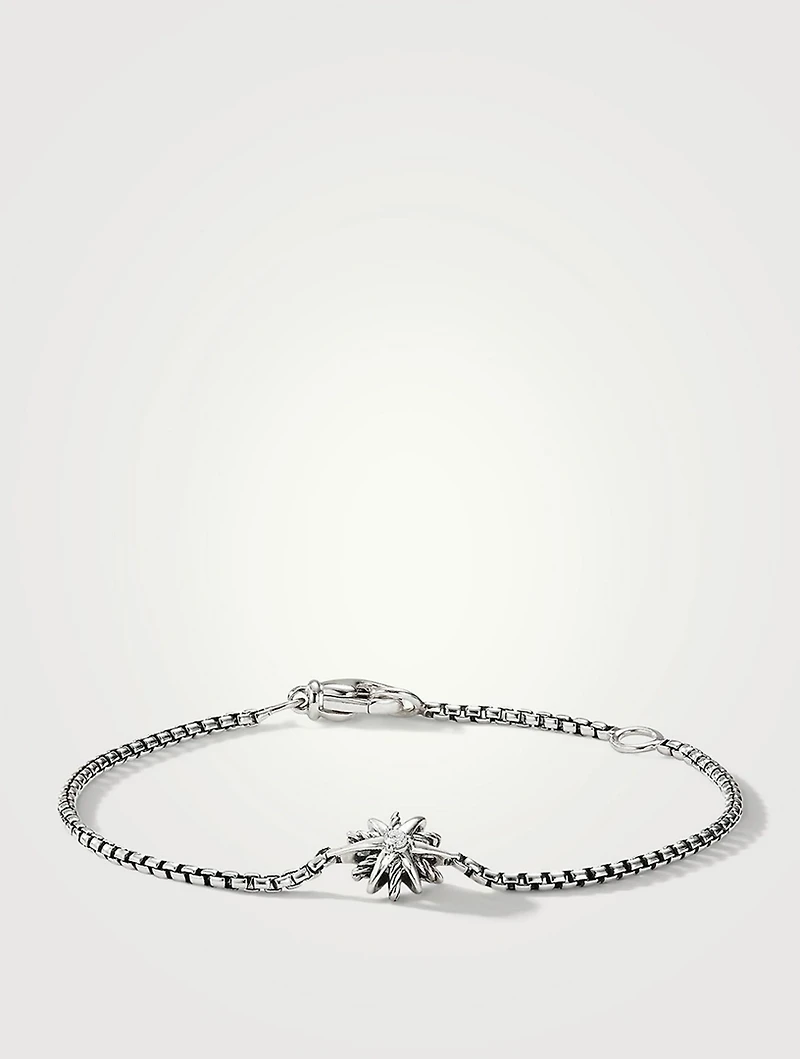 Starburst Kids Bracelet In Sterling Silver With Center Diamond