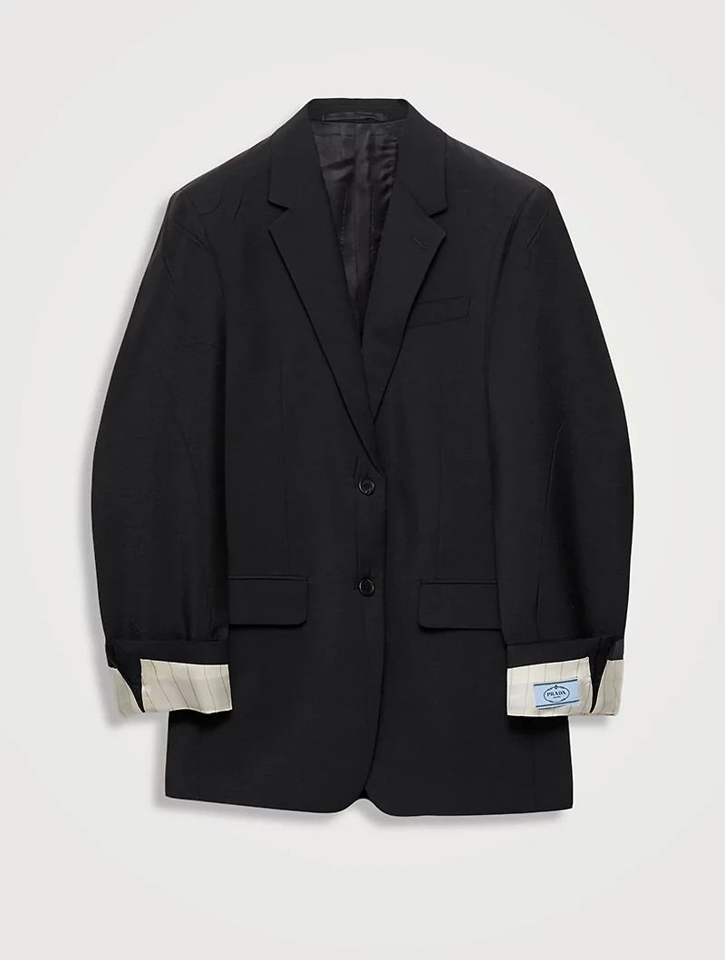 Single-breasted Kid Mohair Jacket