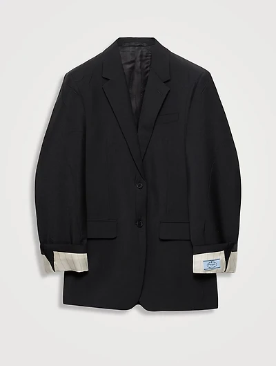 Single-breasted Kid Mohair Jacket