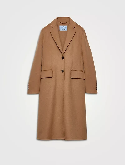 Single-breasted Cashgora Coat