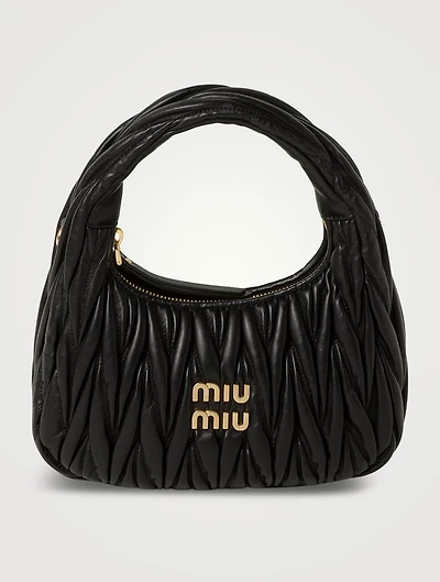Wander Matelassé Nappa Leather Hobo Bag