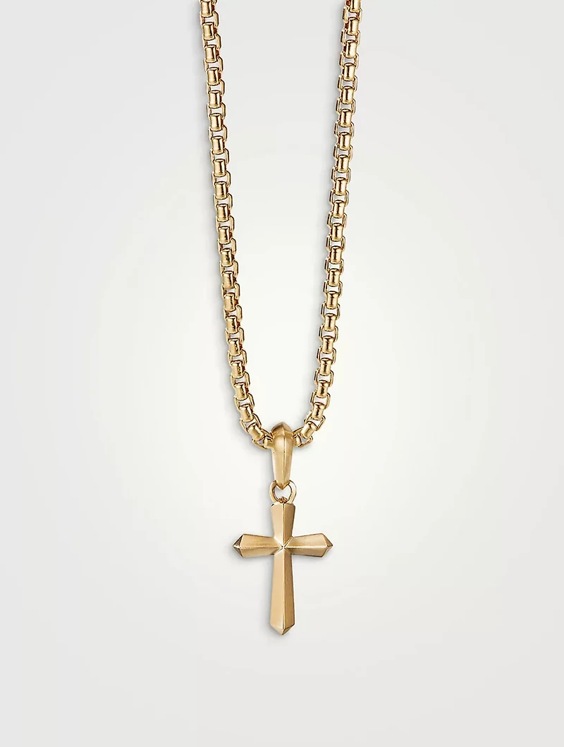 Roman Cross Amulet In 18k Yellow Gold