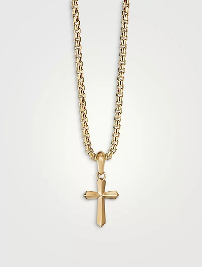 Roman Cross Amulet In 18k Yellow Gold
