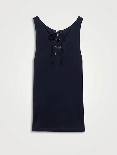 Cotton Tank Top With Laces