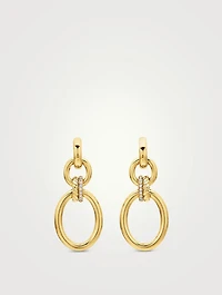Dy Mercer® Circular Drop Earrings In 18k Yellow Gold With Diamonds, 50mm