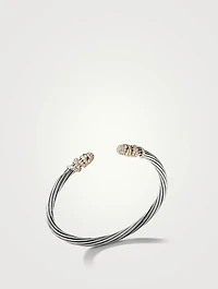 Helena Bracelet Sterling Silver With 18k Yellow Gold And Pavé Diamonds