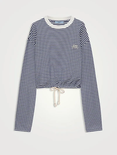 Long-sleeved Striped Jersey T-shirt