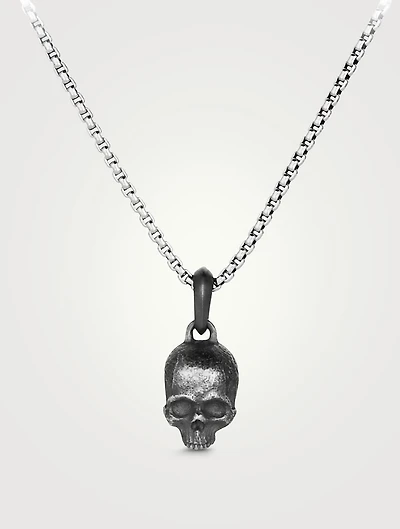 Memento Mori Skull Amulet In Sterling Silver