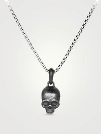 Memento Mori Skull Amulet In Sterling Silver