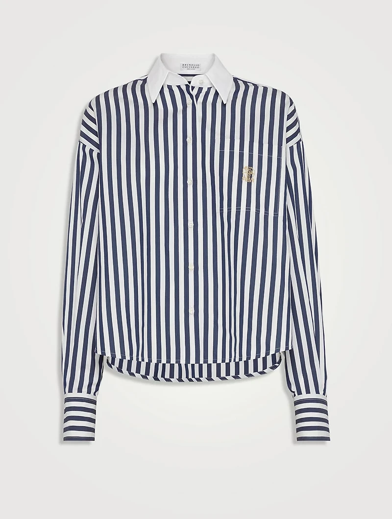 Poplin Shirt With Logo