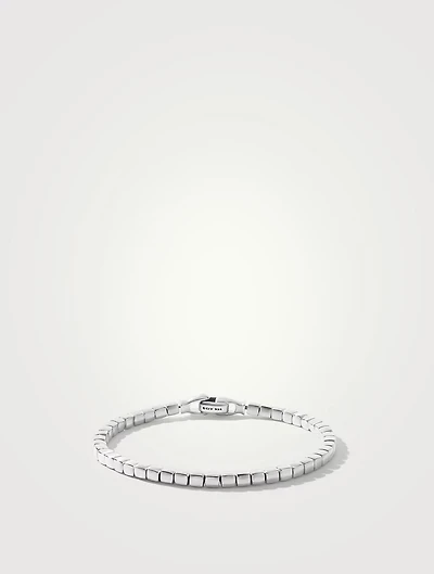 Spiritual Beads Cushion Bracelet Sterling Silver