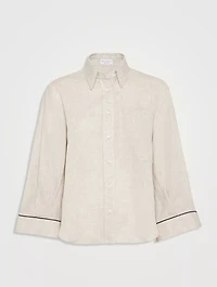 Cropped Shirt With Monili