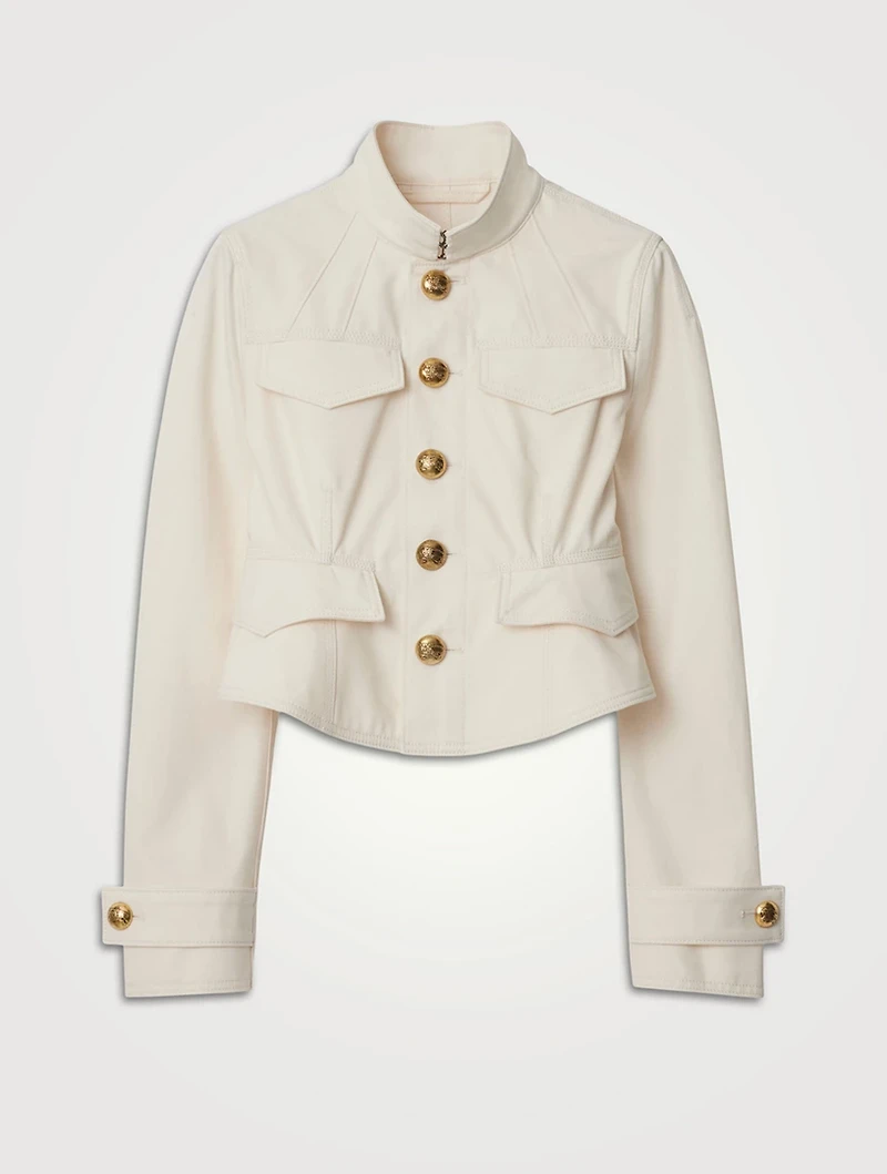 Cropped Cotton Jacket