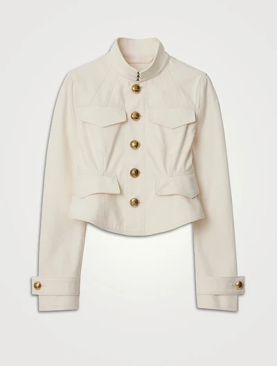 Cropped Cotton Jacket