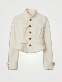 Cropped Cotton Jacket