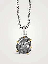 Libra Amulet In Sterling Silver With 18k Yellow Gold