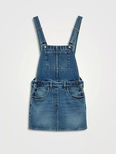 Denim Bib Overall Mini-dress