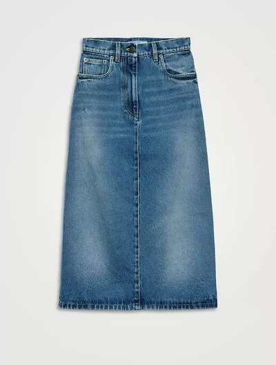 Flared Denim Skirt