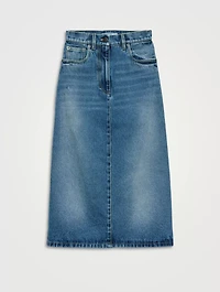 Flared Denim Skirt