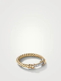 Petite Helena Wrap Ring 18k Yellow Gold With Pavé Diamonds