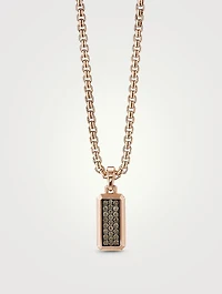 Streamline® Amulet In 18k Rose Gold With Pavé Cognac Diamonds