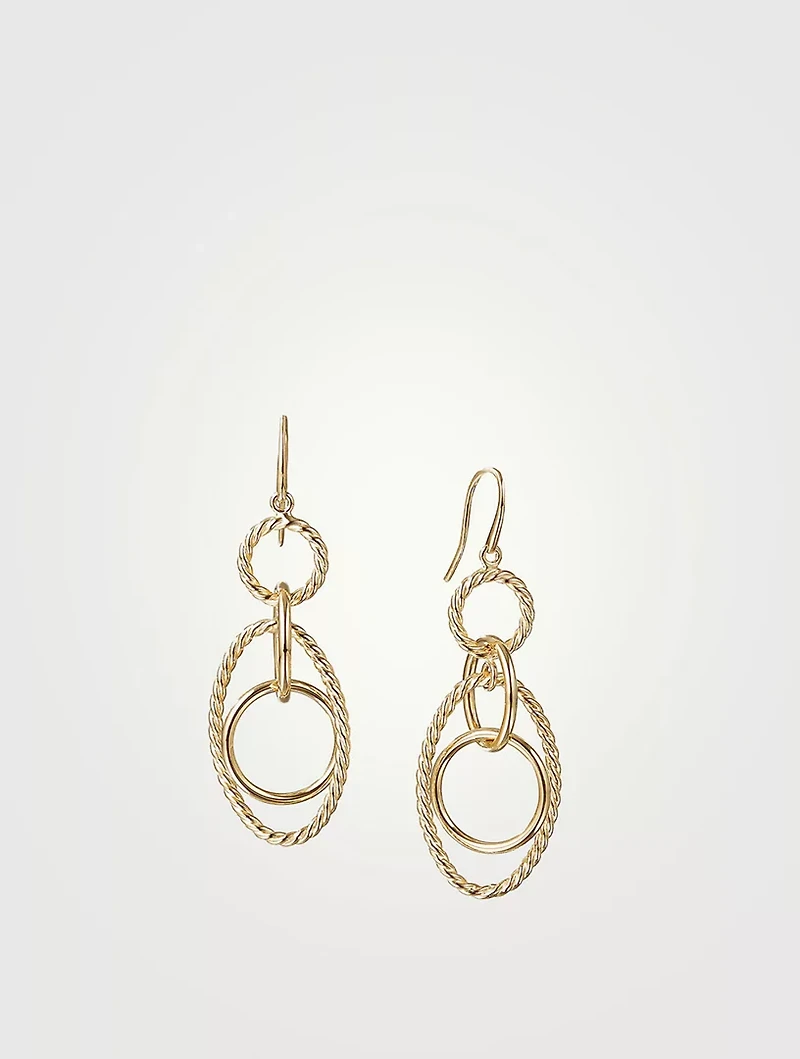 Mobile Chain Link Drop Earrings In 18k Yellow Gold