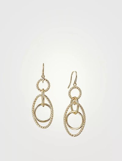 Mobile Chain Link Drop Earrings In 18k Yellow Gold