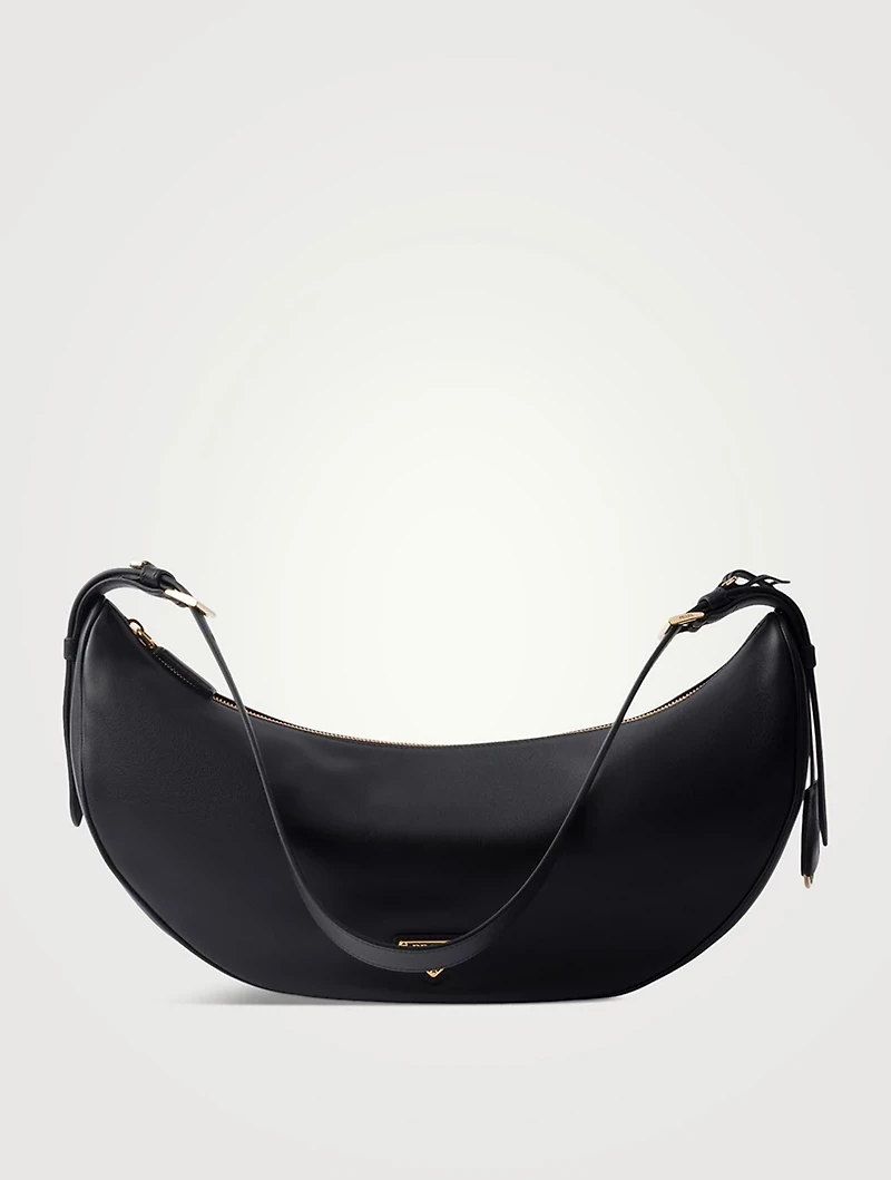 Prada Demi-lune Large Leather Shoulder Bag