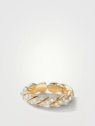 Pavéflex Band Ring 18k Yellow Gold With Diamonds