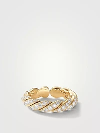 Pavéflex Band Ring 18k Yellow Gold With Diamonds