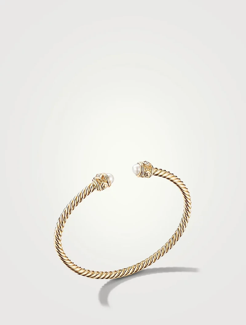 Renaissance Color Bracelet 18k Yellow Gold With Pearls And Diamonds