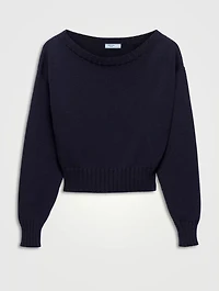 Cotton Boat Neck Sweater