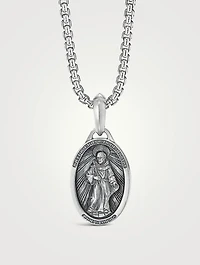 St. Francis Amulet In Sterling Silver