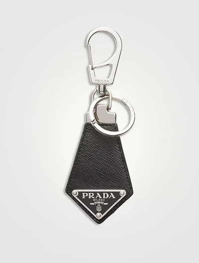 Saffiano Leather Keychain