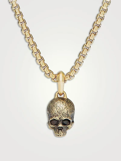 Memento Mori Skull Amulet In 18k Yellow Gold