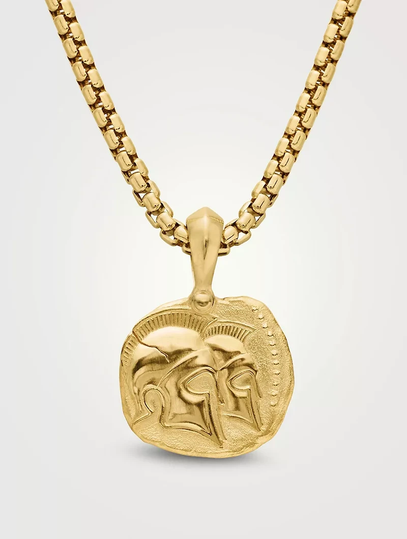 Gemini Amulet In 18k Yellow Gold, 27mm