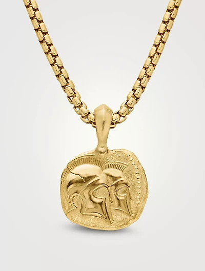 Gemini Amulet In 18k Yellow Gold, 27mm