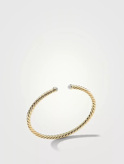 Cablespira® Bracelet 18k Gold With Pavé Diamonds