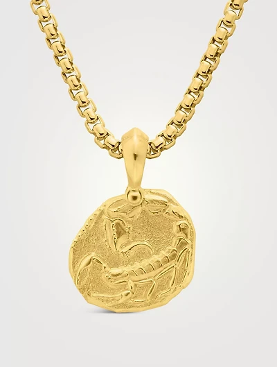 Scorpio Amulet In 18k Yellow Gold, 27mm