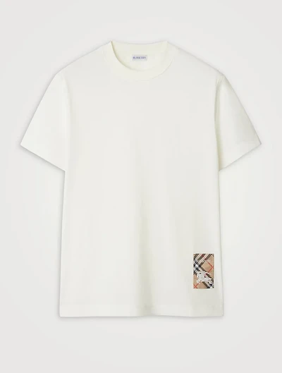 Check Label Cotton T-shirt