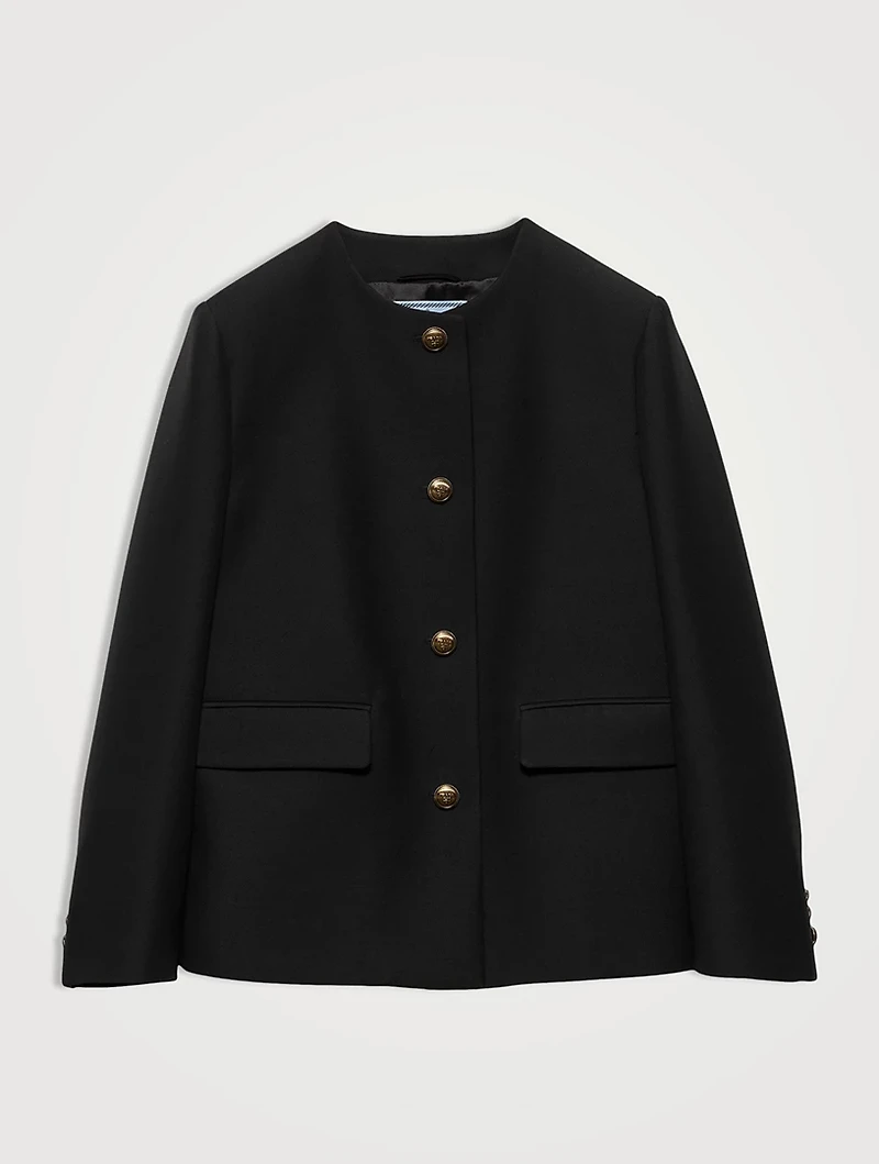 Single-breasted Tricotine Jacket