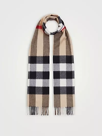 Check Cashmere Scarf