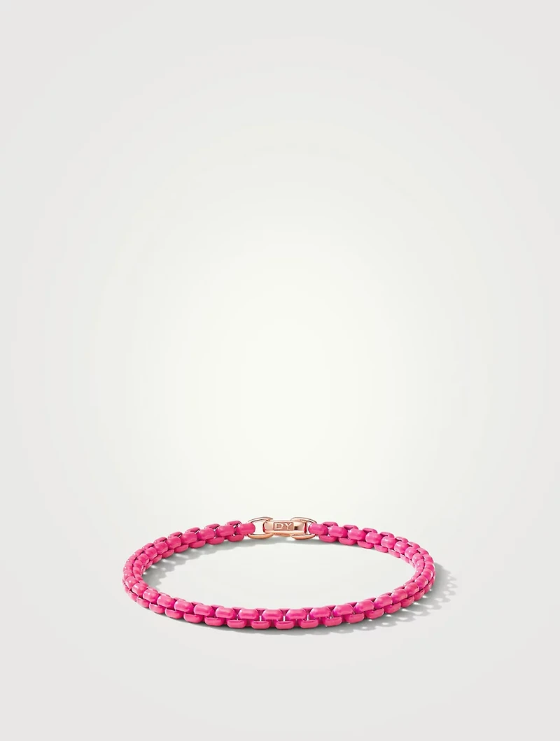 Dy Bel Aire Chain Bracelet Hot Pink With 14k Rose Gold Accent