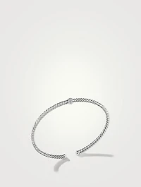 Cablespira® Station Bracelet 18k White Gold With Pavé Diamonds