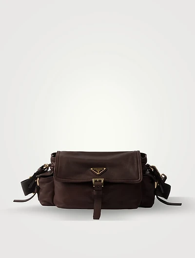 Medium Prada Explore Nappa Leather Shoulder Bag With Flap