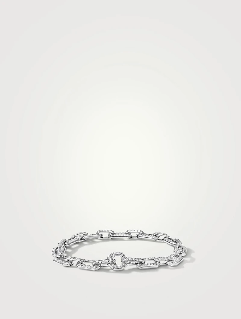 Pavé Chain Bracelet 18k White Gold With Diamonds