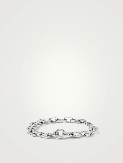 Pavé Chain Bracelet 18k White Gold With Diamonds