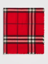 Check Wool Scarf