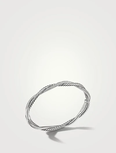Petite Infinity Bracelet Sterling Silver With Pavé Diamonds
